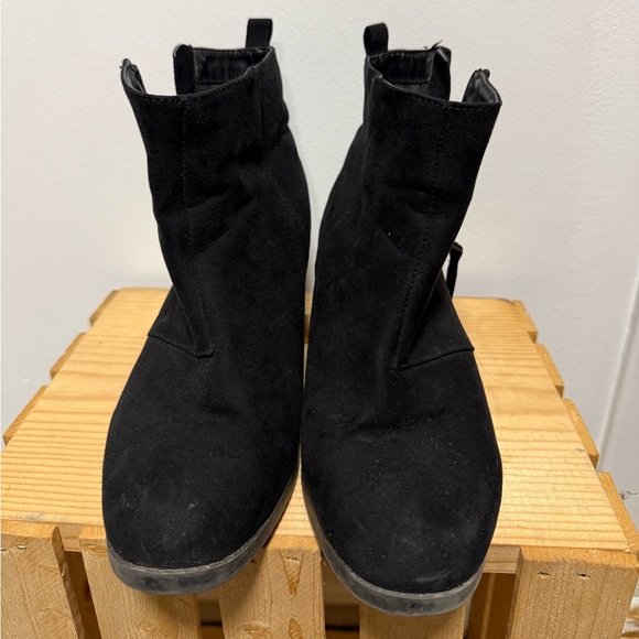Shoes - Black Suede Ankle Boots